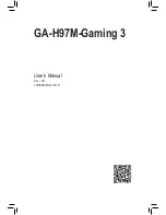 Preview for 1 page of Gigabyte GA-H97M-Gaming 3 User Manual