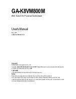 Preview for 1 page of Gigabyte GA-K8VM800M User Manual