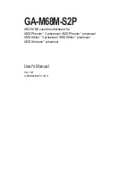 Preview for 1 page of Gigabyte GA-M68M-S2P User Manual