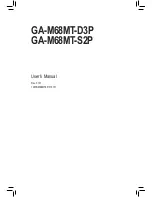 Gigabyte GA-M68MT-D3P User Manual preview