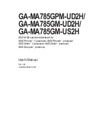 Gigabyte GA-MA785GM-UD2H User Manual preview