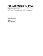 Preview for 1 page of Gigabyte GA-MA790FXT-UD5P User Manual