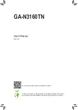 Gigabyte GA-N3160TN User Manual preview