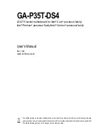 Preview for 1 page of Gigabyte GA-P35T-DS4 User Manual