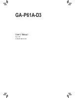 Gigabyte GA-P61A-D3 User Manual preview