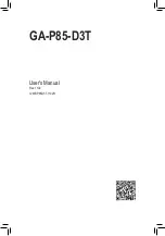 Gigabyte GA-P85-D3T User Manual preview