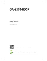 Gigabyte GA-Z170-HD3P User Manual preview