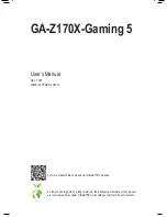 Gigabyte GA-Z170X-Gaming 5 User Manual preview