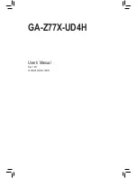 Gigabyte GA-Z77X-UD4H User Manual preview