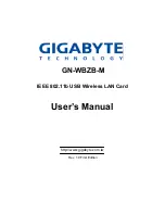 Gigabyte GN-WBZB-M User Manual предпросмотр