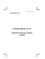 Preview for 1 page of Gigabyte GS-SR101T System Installation Manual