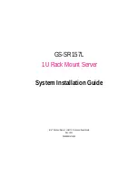 Gigabyte GS-SR157L System Installation Manual preview