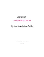 Предварительный просмотр 1 страницы Gigabyte GS-SR157L System Installation Manual