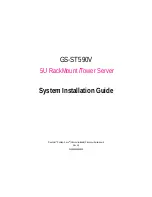 Preview for 1 page of Gigabyte GS-ST590V System Installation Manual