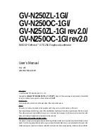 Gigabyte GV-N250OC-1GI rev2.0 User Manual preview