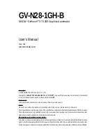 Gigabyte GV-N28-1GH-B User Manual предпросмотр