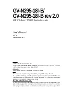 Предварительный просмотр 1 страницы Gigabyte GV-N295-18I-B User Manual