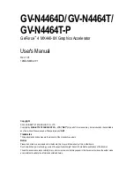 Gigabyte GV-N4464D User Manual preview