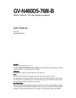 Gigabyte GV-N460D5-768I-B User Manual предпросмотр