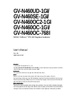 Gigabyte GV-N460OC-1GI Rev2.0 User Manual preview