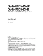 Gigabyte GV-N470D5-13I-B User Manual предпросмотр