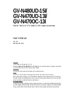 Gigabyte GV-N470OC-13I User Manual preview