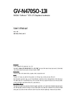 Gigabyte GV-N470SO-13I User Manual предпросмотр