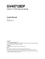 Предварительный просмотр 3 страницы Gigabyte GV-N57 128DP User Manual