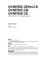 Предварительный просмотр 1 страницы Gigabyte GV-N570OC-13I User Manual