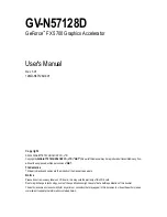 Предварительный просмотр 3 страницы Gigabyte GV-N57128D User Manual