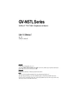 Предварительный просмотр 1 страницы Gigabyte GV-N57L128D User Manual