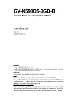 Gigabyte GV-N590D5-3GD-B User Manual предпросмотр