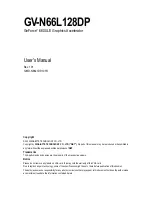 Предварительный просмотр 3 страницы Gigabyte GV-N66L128DP User Manual