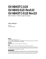 Gigabyte GV-N84S-512I Rev3.0 User Manual preview