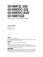 Gigabyte GV-N94T-512I User Manual предпросмотр