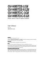 Gigabyte GV-N95TD3-1GI User Manual предпросмотр