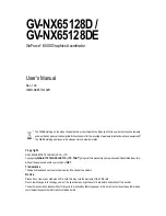 Предварительный просмотр 5 страницы Gigabyte GV-NX65128D User Manual