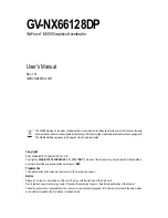 Preview for 3 page of Gigabyte GV-NX66128DP User Manual