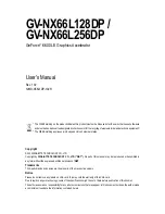 Gigabyte GV-NX66L128DP User Manual предпросмотр