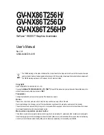 Предварительный просмотр 3 страницы Gigabyte GV-NX86T256D User Manual