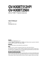 Gigabyte GV-NX88T256H User Manual предпросмотр