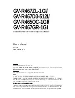 Preview for 1 page of Gigabyte GV-R465OC-1GI User Manual