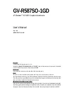 Gigabyte GV-R587SO-1GD User Manual предпросмотр