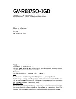 Предварительный просмотр 1 страницы Gigabyte GV-R687D5-1GD-B User Manual