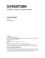 Gigabyte GV-RX24T256H User Manual предпросмотр