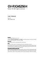 Gigabyte GV-RX345256H User Manual предпросмотр