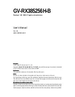 Gigabyte GV-RX385256H-B User Manual предпросмотр