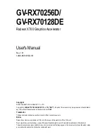 Предварительный просмотр 1 страницы Gigabyte GV-RX70128DE User Manual