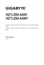 Предварительный просмотр 1 страницы Gigabyte H273-Z80-AAN1 User Manual