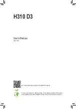 Gigabyte H310 D3 User Manual preview